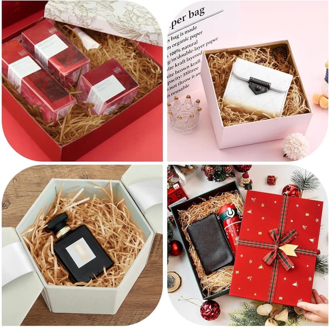 Thumbnail 6 de 1kg Brown shredded tissue paper filler