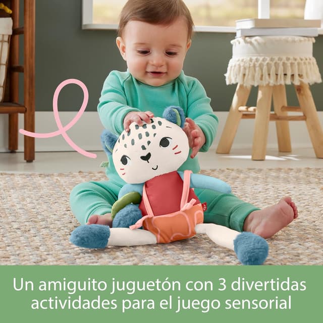 Detalle de Fisher-Price Planet Friends Leopardo de las Nieves 🐆 Juguete Sensorial