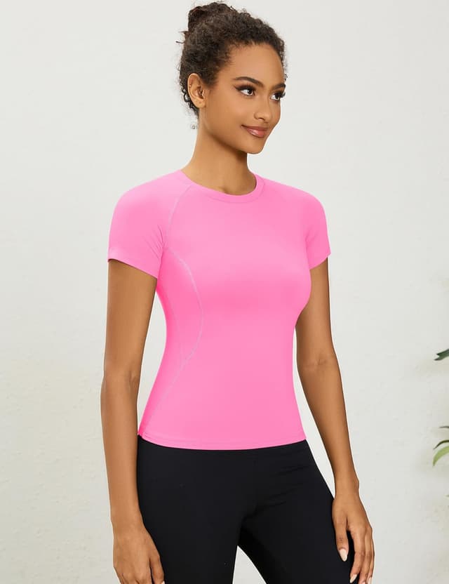 Thumbnail 2 de Rapbin Women’s Gym Tops: Quick-Dry Short Sleeve Fitness, Running & Yoga T-Shirt