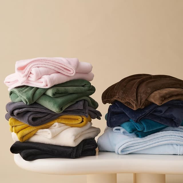 Thumbnail 6 de WAVVE Flauschige Kuscheldecke im 2er-Set (150x200 cm) – Sofadecke & Fleecedecke schwarz