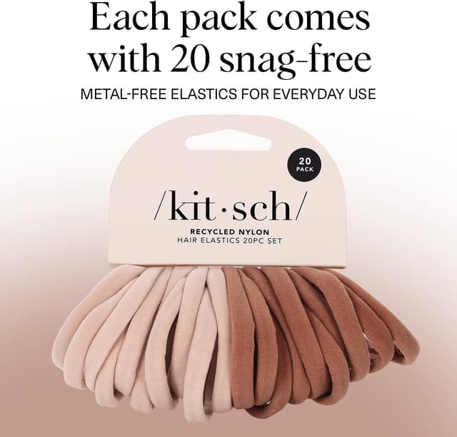 Thumbnail 4 de Kitsch Cintas para el cabello fuertes y elásticas 20 unid color rubor