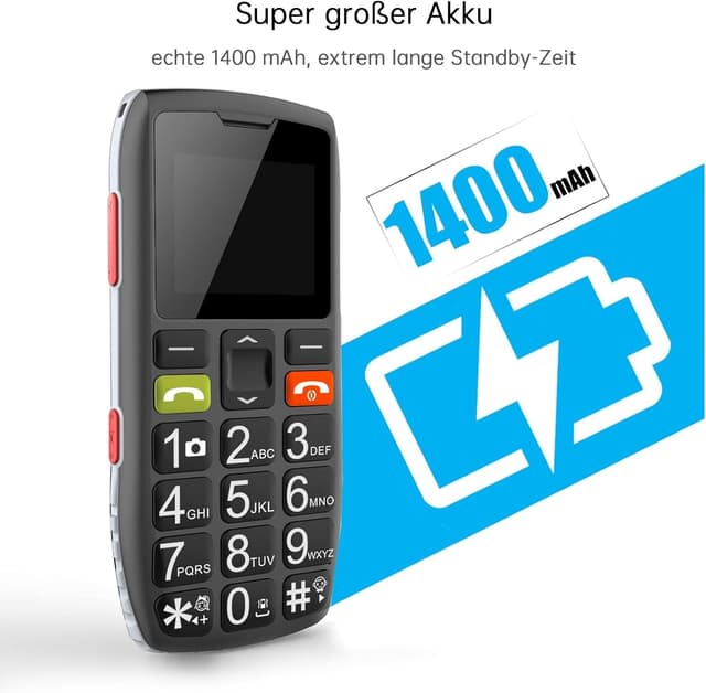Detalle 2 de artfone C1 Seniorenhandy mit 1400 mAh Akku