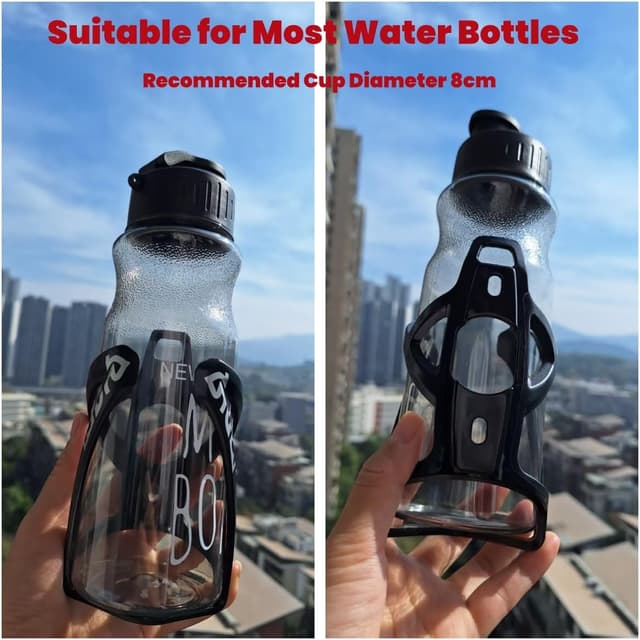 Detalle de LBMONKEY Bike Bottle Cage Set (Black) with Bottle Screws