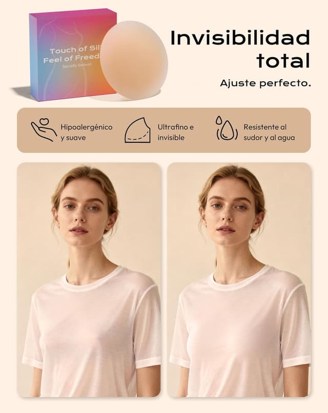 Thumbnail 2 de Pezoneras adhesivas invisibles 0,2 mm 2 pares