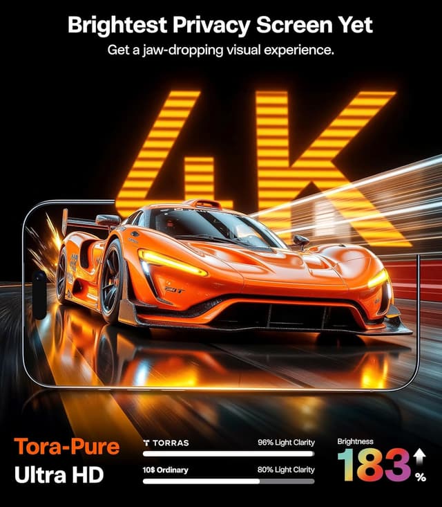 Thumbnail 6 de TORRAS Uncrackable privacy screen protector 6.9"