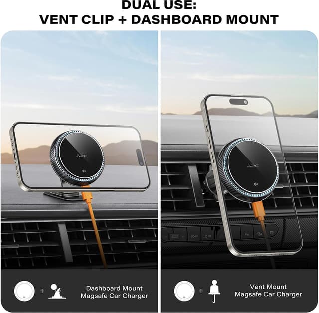 Detalle 2 de A2C QI2 15W Magsafe Car Charger