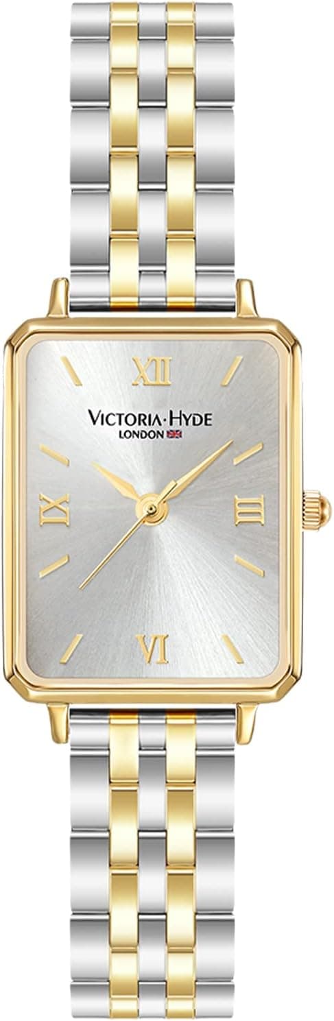 Detalle de VICTORIA HYDE orologio rettangolare da donna verde quadrante analogico al quarzo con cinturino in acciaio inox