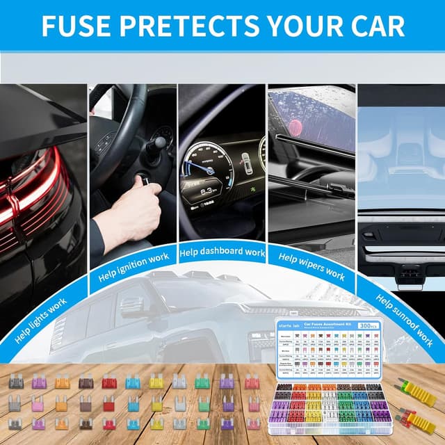 Detalle de Car fuse kit 300 pcs 2A-40A