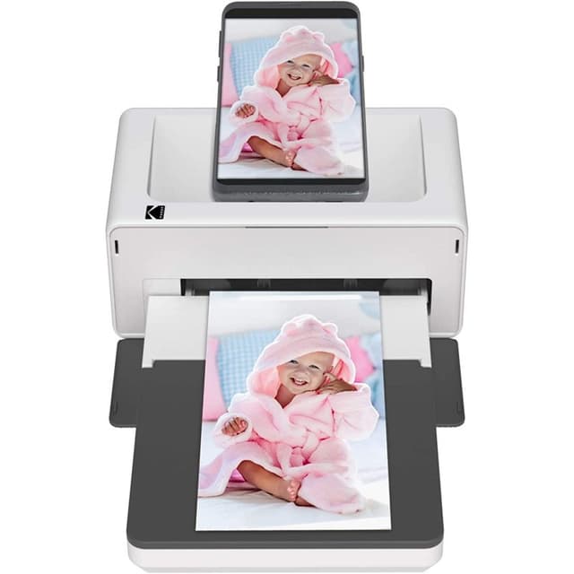 Detalle 2 de Kodak Dock Plus PD460 impresora fotográfica portátil Bluetooth blanca para imprimir 4x6 desde el móvil