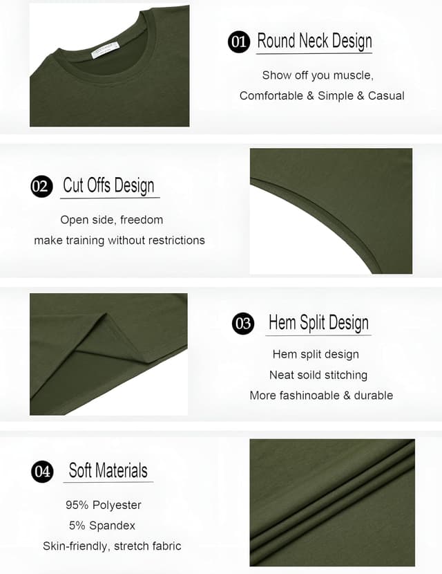 Thumbnail 4 de COOFANDY men’s gym tank tops – muscle-fit sleeveless workout vest for summer training