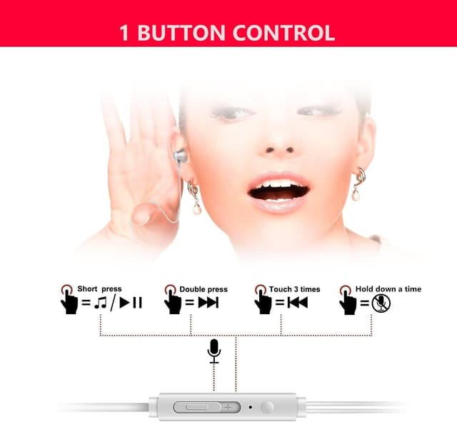 Detalle de GAMURRY Cuffie USB-C stereo con microfono e controllo volume (cavo Type-C) per Samsung S21/S22/S23 Ultra, bianco