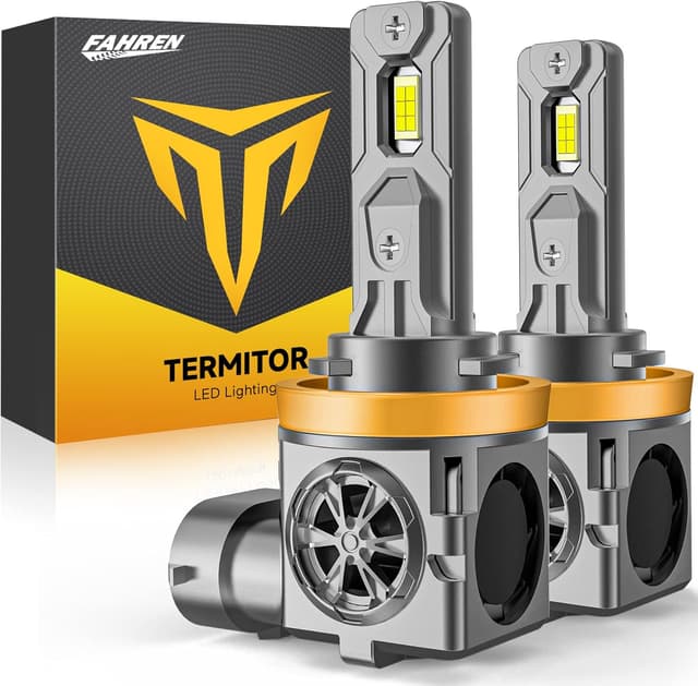 Detalle de Termitor H11/H9 LED fog bulbs (IP68, 6500K) — mini 1:1, plug-and-play, pack of 2