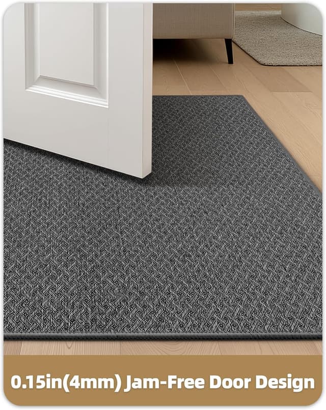 Detalle de Color&Geometry Felpudo 81×122 cm gris