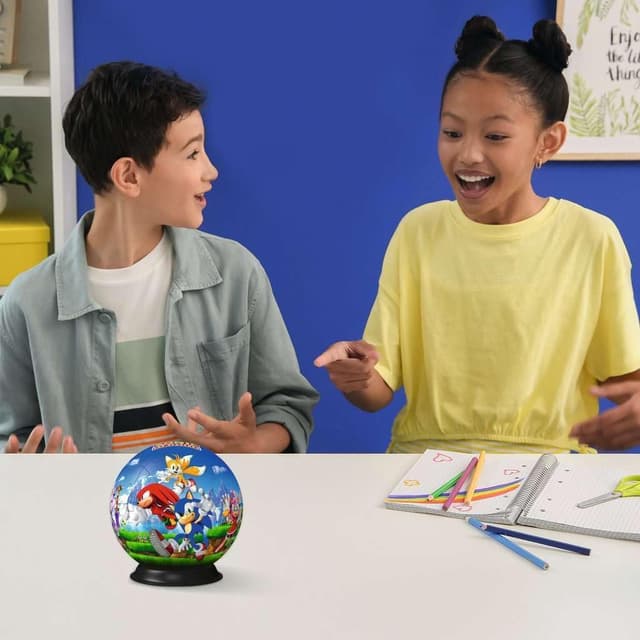 Detalle de Ravensburger Puzzle 3D Ball Sonic the Hedgehog da 73 pezzi (6 anni) Easy Click