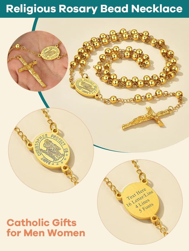 Detalle de Supcare Rosario 66 cm collana religiosa