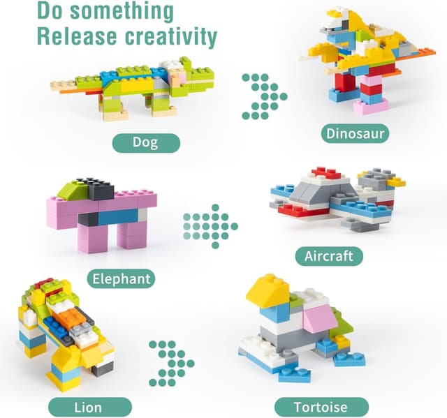 Thumbnail 6 de WYSWYG Bausteine Set – 1.200 Teile Basic Nachfüllpackung für Kinder ab 6 Jahren