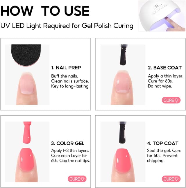 Thumbnail 6 de Vernis semi permanent UV LED COSCELIA 60 pièces