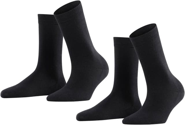 Detalle de FALKE Women’s Softmerino 2-Pack Thin Socks – breathable, odour-neutralising merino-cotton comfort