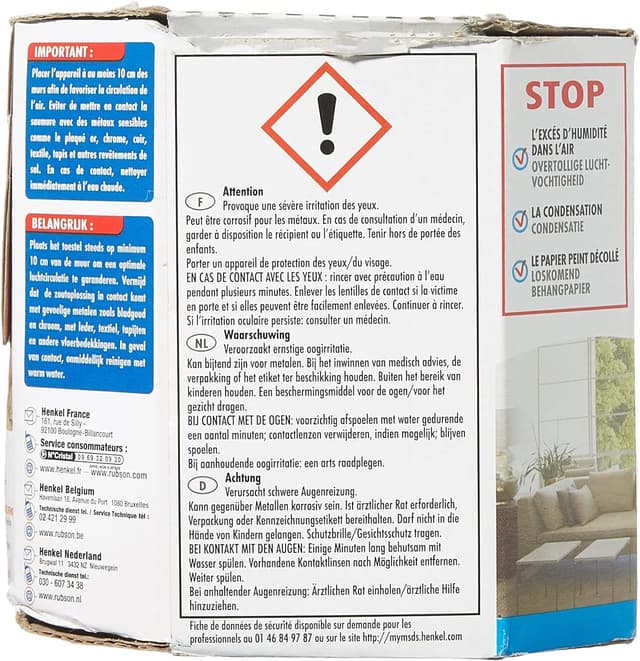 Detalle 2 de Rubson Recharge Tab Basic 1852170, ricariche per deumidificatore (4 pezzi) bianche