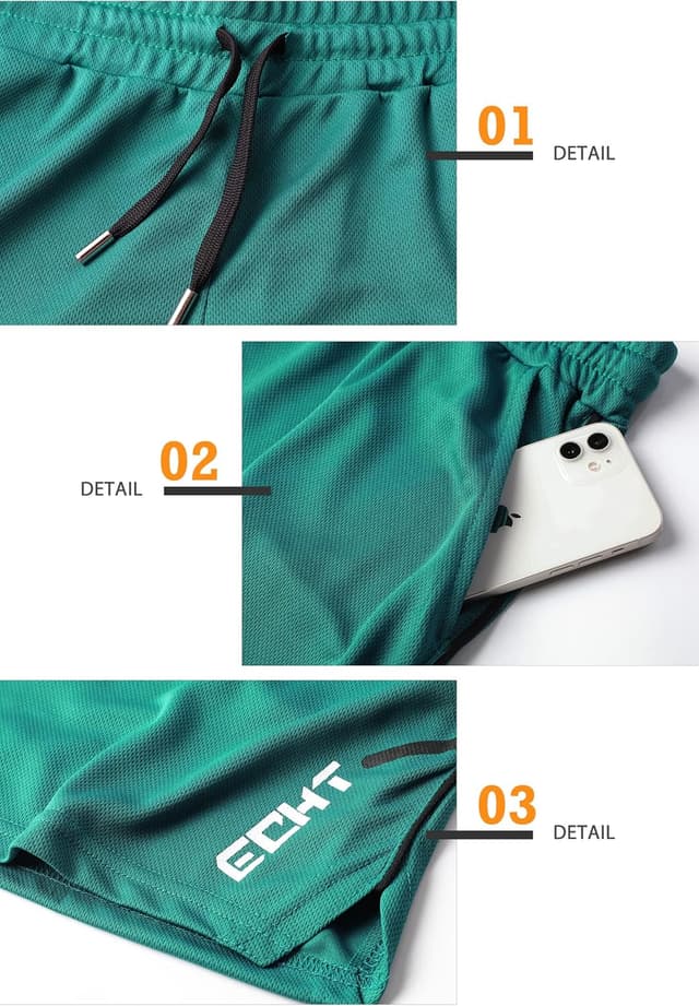 Detalle 1 de Superora pantaloncini running 2 in 1