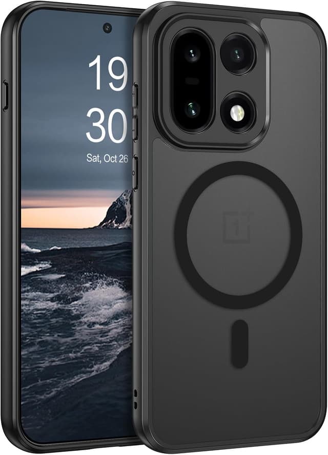 Detalle de YINLAI Hülle für OnePlus 15 (6.78") mit MagSafe – magnetische TPU-Case, schwarz