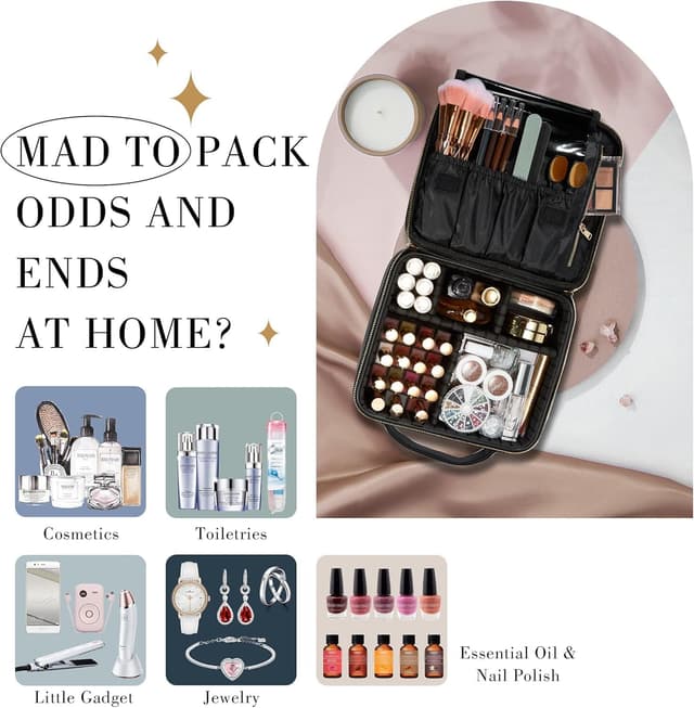 Thumbnail 6 de Joligrace Oxford Makeup Bag with Adjustable Compartment (Oxford fabric cosmetic organiser)