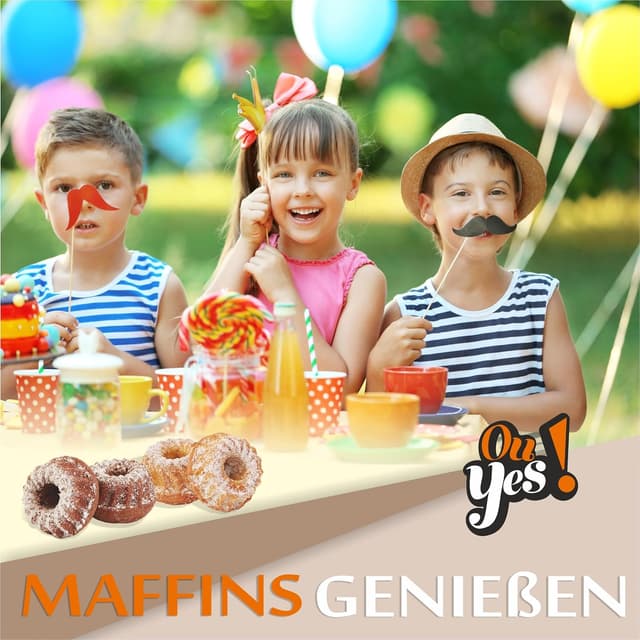Detalle 2 de OU YES! Mix Muffins (12 x 51 g) – Vanille & Kakao, einzeln verpackt