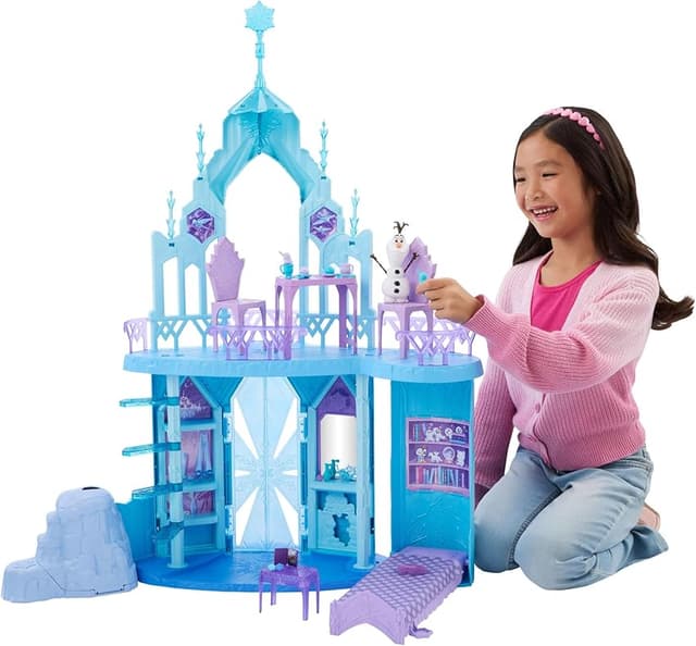 Detalle de Mattel Disney Frozen Palacio de hielo Elsa 76 cm