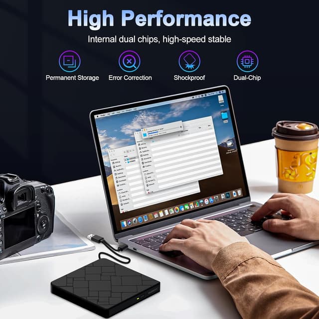 Thumbnail 5 de External USB 3.0 Type-C CD DVD Drive for Laptop 💽