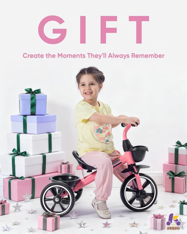 Thumbnail 6 de KRIDDO Tricycle for 2-5 Year Olds — Toddler Trike 24 months 🎲