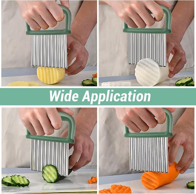 Thumbnail 6 de YIWONFU Wellenschneider 2 Stück Grün