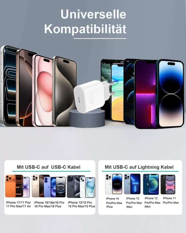 Thumbnail 6 de iPhone 20W USB C Ladegerät PD 3.0