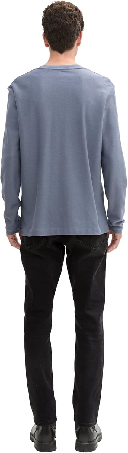 Detalle de TOM TAILOR Josh Regular Slim Jeans Uomo in denim tinta unita