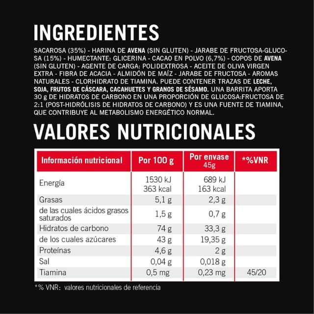 Thumbnail 7 de Enervit Carbo Bar C2:1PRO Brownie - Barritas Energéticas Veganas 🍫