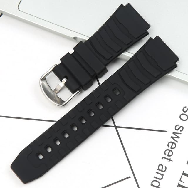 Detalle de Silikon-Ersatzgurt für Casio-Uhren (PRG-80, PAG-80, PRW-1000, PRW-1100) – Sport wasserdicht