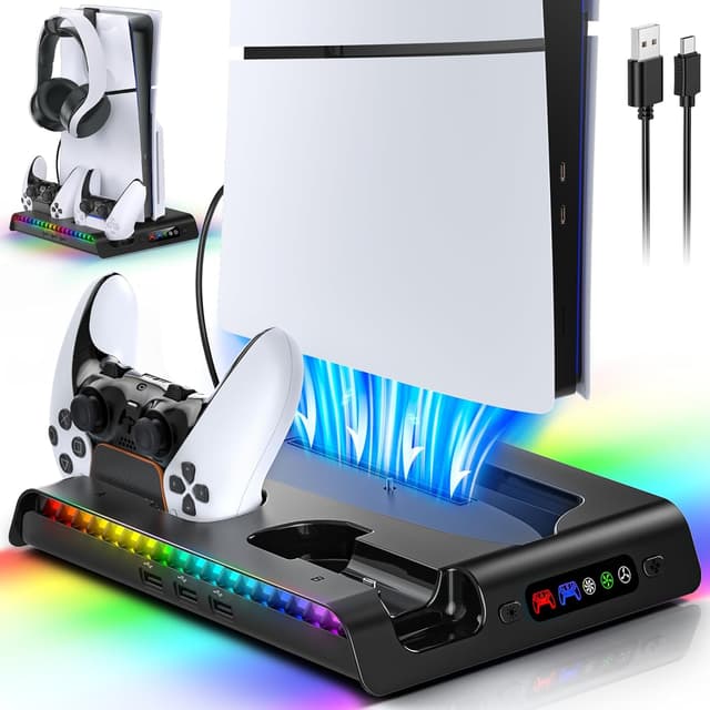 Detalle de PS5 Slim RGB Cooling Stand