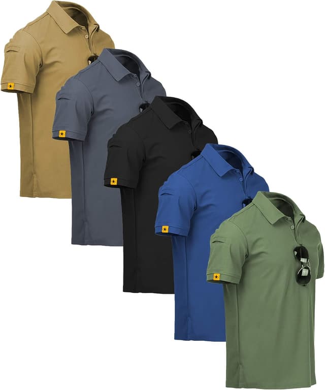Detalle de ZITY Mens Polo Shirt 5 Pack