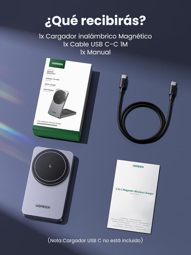 Thumbnail 8 de UGREEN MagFlow Cargador Inalámbrico Magnético 2 en 1 ⚡