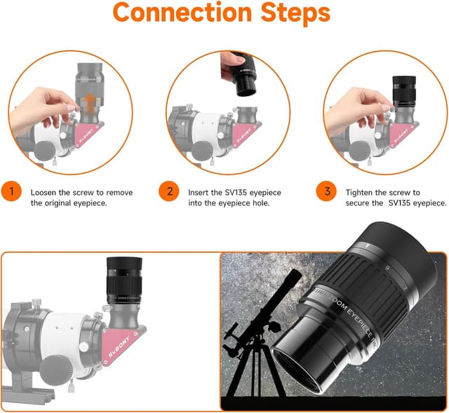 Thumbnail 6 de Svbony SV135 Oculaire Zoom 7–21 mm 1,25