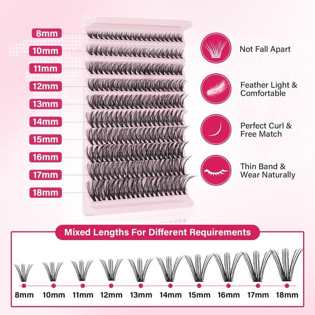 Thumbnail 2 de PRO DIY Wimpernverlängerung Kit 200 Stk 40D