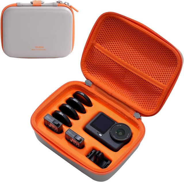 Detalle 2 de TELESIN DisAdv Hard Carrying Case for DJI Osmo Action 6 & accessories (water-repellent, hard shell) - Grey