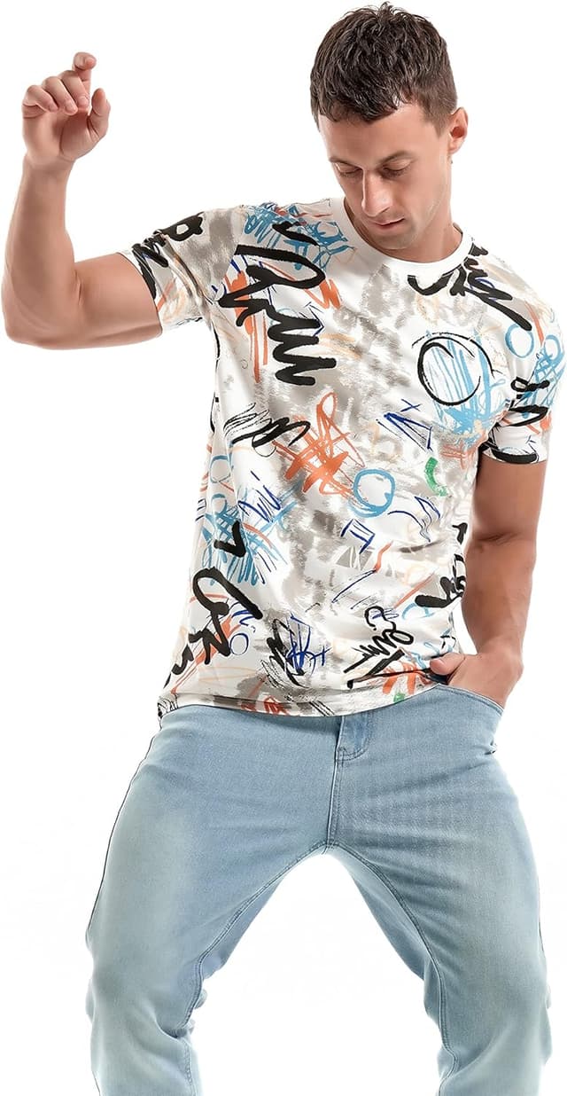 Detalle de RONOMO Herren T-Shirt Baumwolle 30 °C