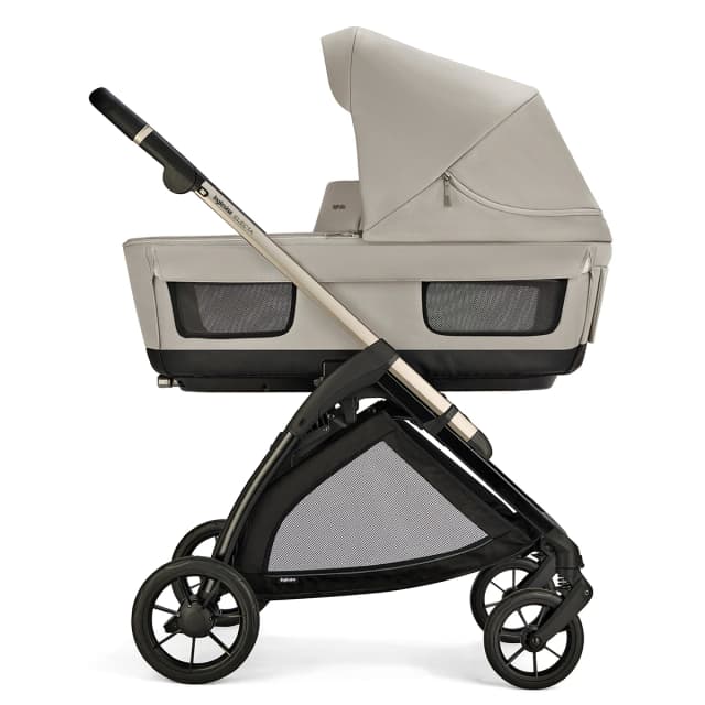 Detalle de Inglesina System Duo Electa: carro de bebé con posiciones de paseo y descanso y sillita Darwin Infant para el coche