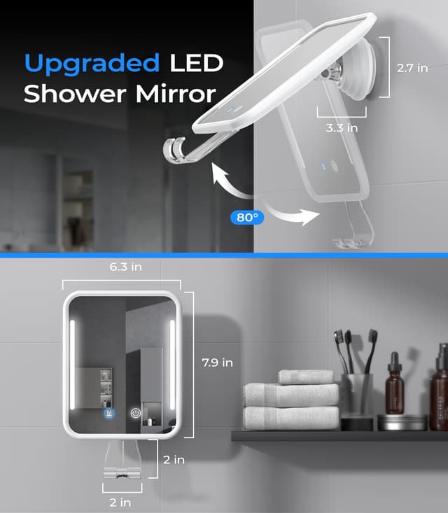 Thumbnail 2 de Gospire Heated Shower Mirror Fogless 5000mAh