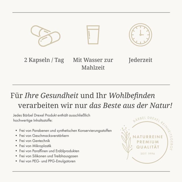 Detalle de BÄRBEL DREXEL Leber Aktiv 5-in-1 Kapseln (60 Stück) mit Cholin, Mariendistel, Löwenzahn, Artischocke, Piperin, Zink, Selen & Vitamin E