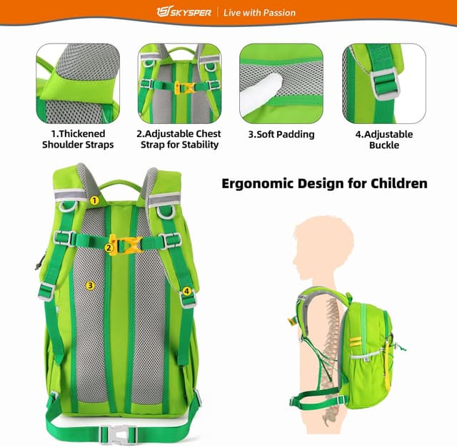 Detalle de Kinder-Wanderrucksack SKYSPER 3-8 Jahre