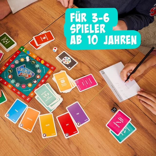 Detalle 2 de noris Gegenteil Spiel (Brettspiel ab 10 Jahren) – Kombi-Gedanke für 3–6 Spieler