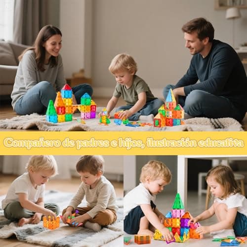 Thumbnail 1 de NAETANY Bloques Magnéticos 3D para Niños, Juego Educativo🧲