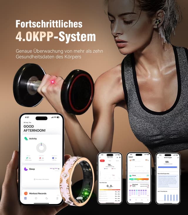 Thumbnail 3 de 10 Gen Diamond Smart Ring 2025 — SpO2 tracker 💍