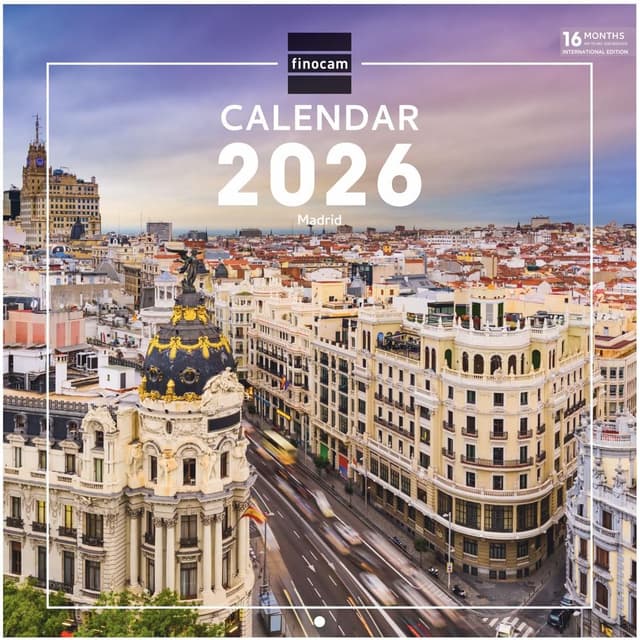Thumbnail 6 de Finocam Wall Calendar 2026 18x18 cm Month to View